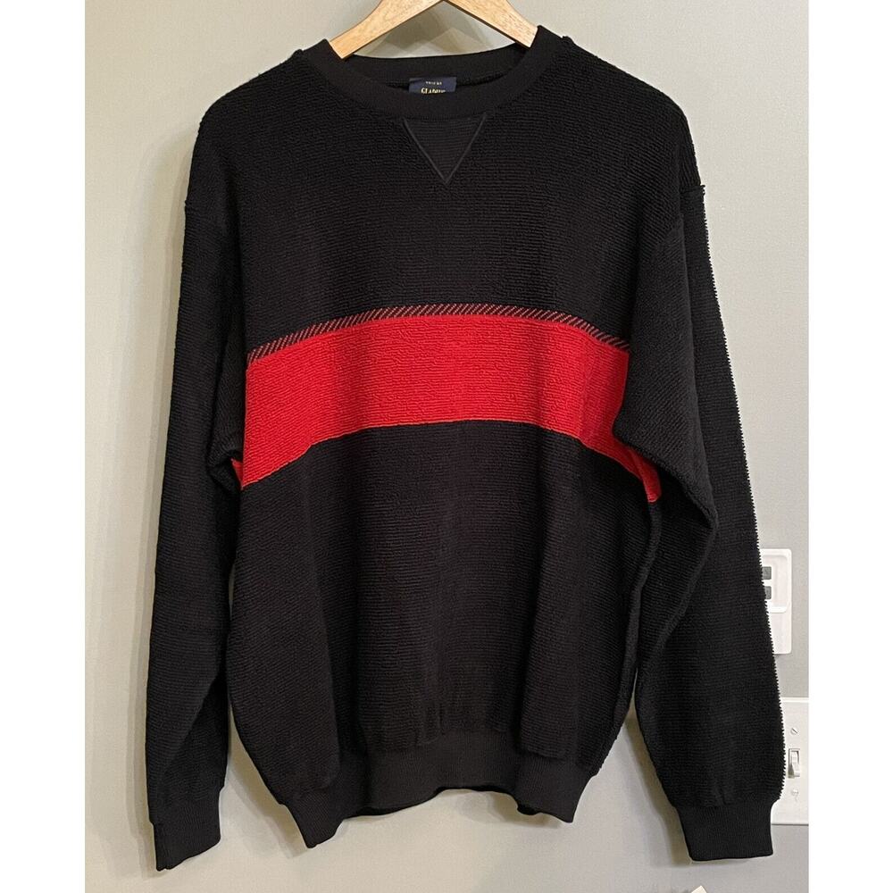 Tricot Gladius Sweater‎ Colorblock Wool Acrylic Pullover Italian Made XLarge NWT
